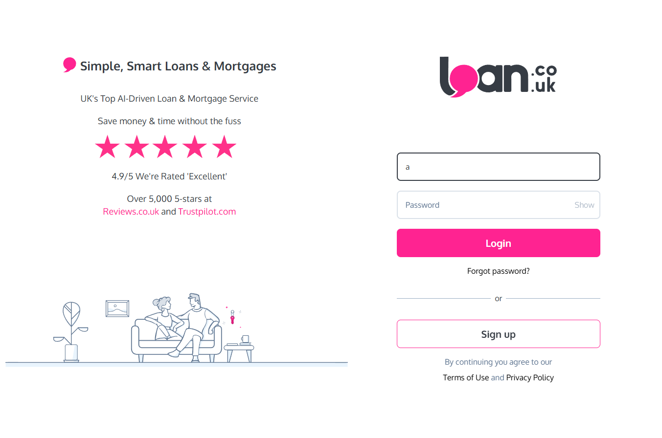 Loan.co.uk journey web app